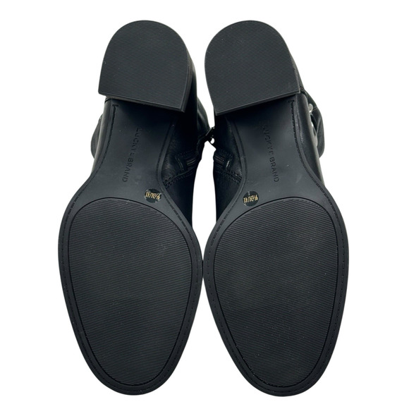 Lucky Brand Achelle Buckled Black Leather Moto Booties Womens Size 9.5M New - Picture 13 of 13